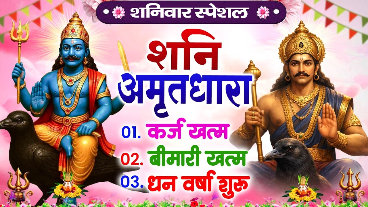 शनिवार शनिदेव अमृतधारा | कर्ज खत्म, बीमारी खत्म, धन वर्षा शुरू | Shanidev Amitdhara #shanidevbhajan