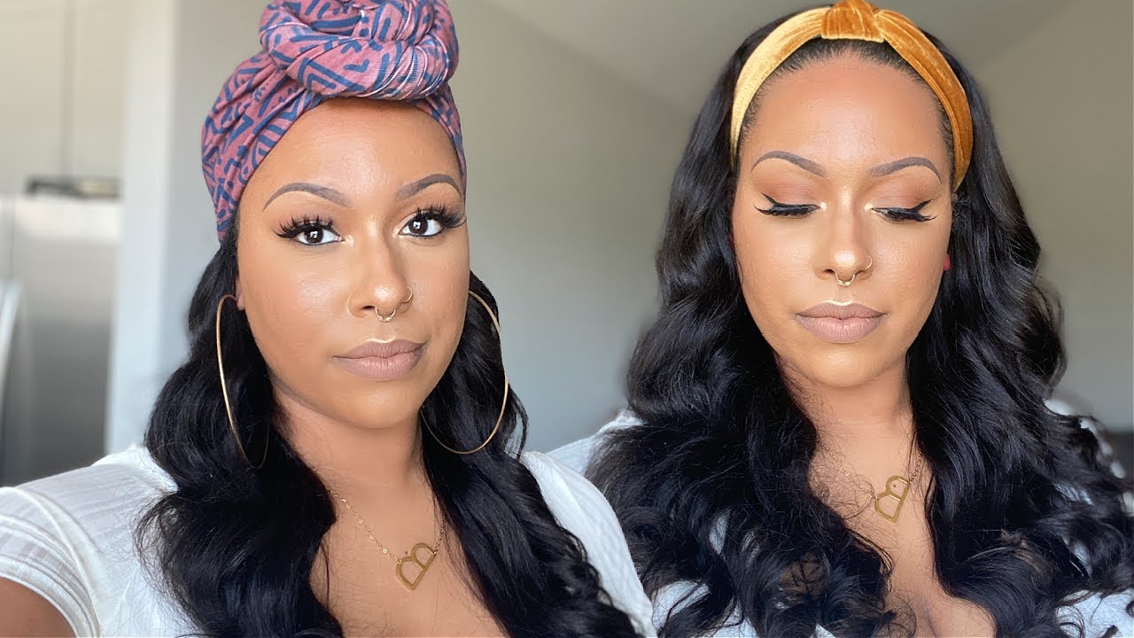 INSTANT GLAM! | AFFORDABLE HUMAN HAIR BODY WAVE HEADBAND WIG! + YouGoNatural Headwrap | Klaiyi Hair