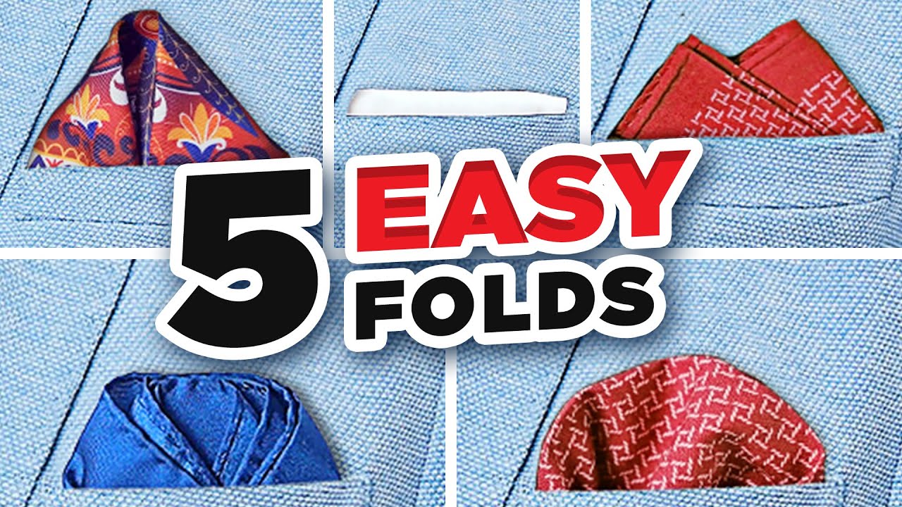 The ONLY 5 Pocket Square Folds You'll EVER Need! (5-Minute Guide)