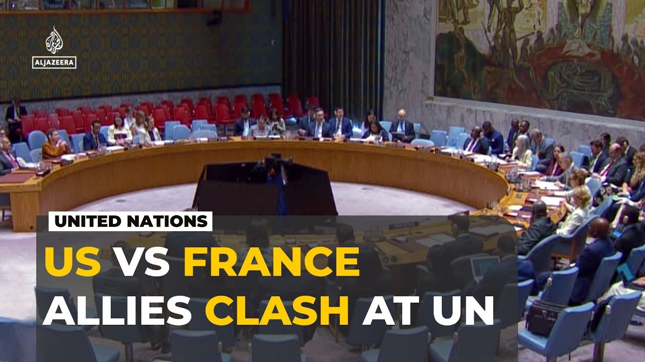 US And France clash at UN over human rights vote.