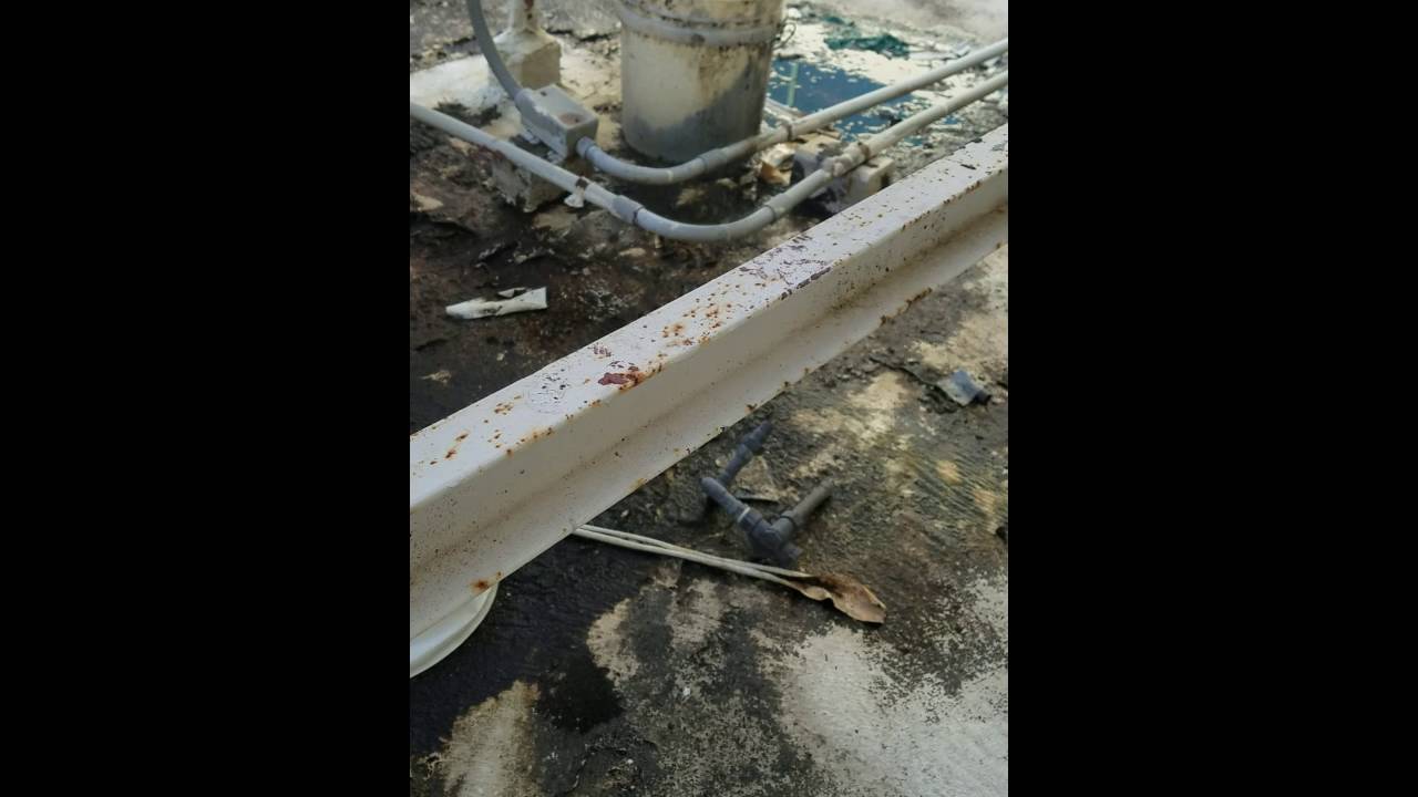 AC Condensation Effect on Roof Surface