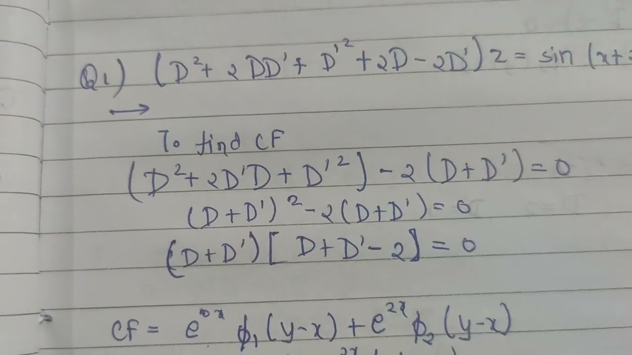 Non homogeneous equations pde