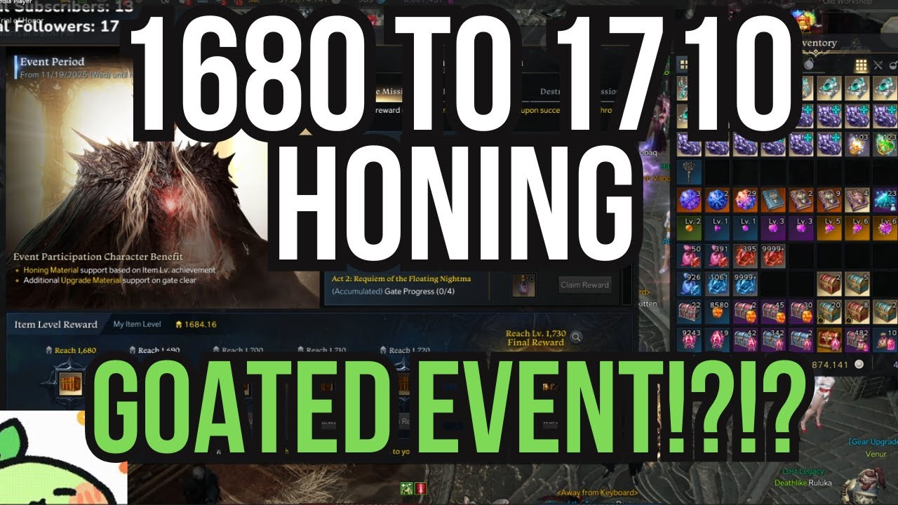 1680-1710 honing using the WONDERFUL kazeros challenge event they gave us