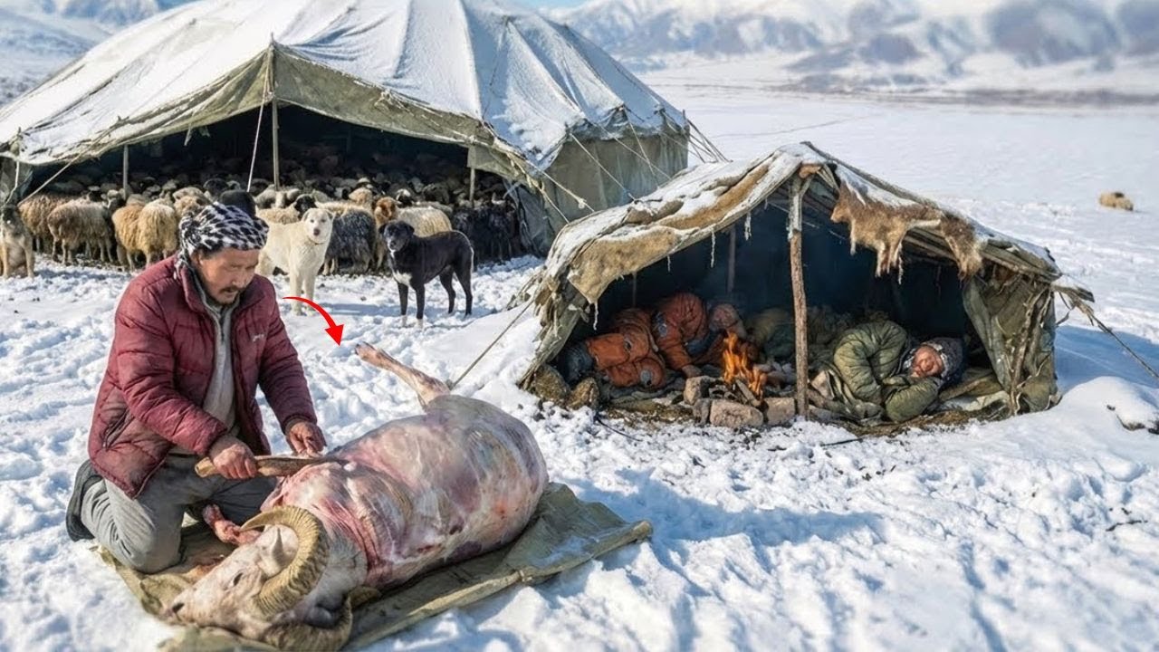 Surviving Shepherd Life in One of the Coldest Regions of Afghanistan | Cooking Meat Extreme Survival