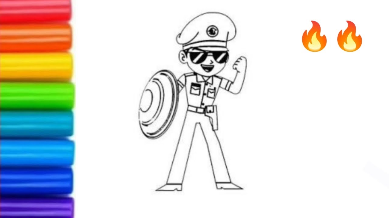 Colourful 🔥🔥little singham drawing | drawing for kids | cute little singham drawing | little singham
