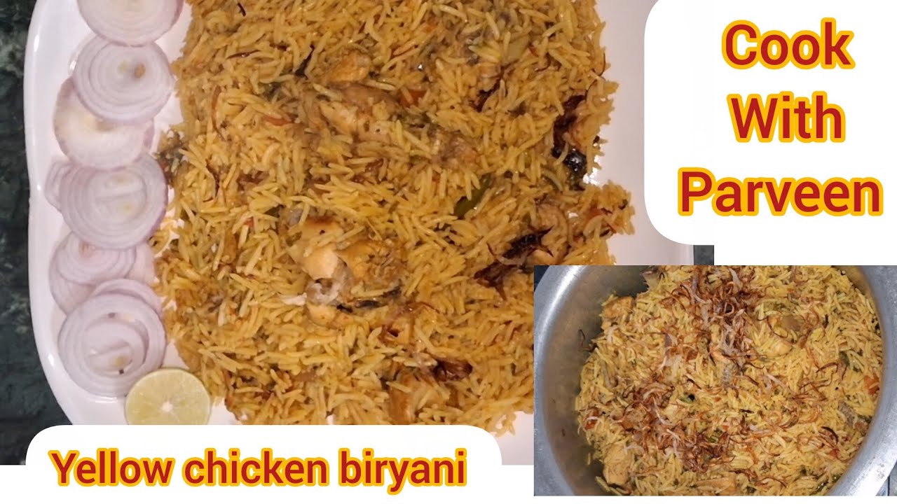 Yellow chicken biryani recipe 😋 #food #recipe 😋 💛 