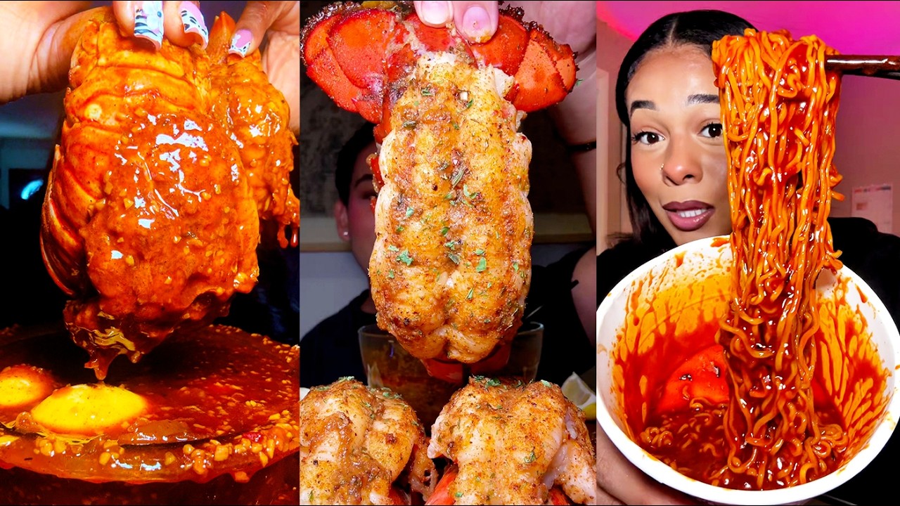 YUMMY Foods | Lobster, 2x Spicy Buldak Challenge, Onion Cups, Imitation Crab, and More!