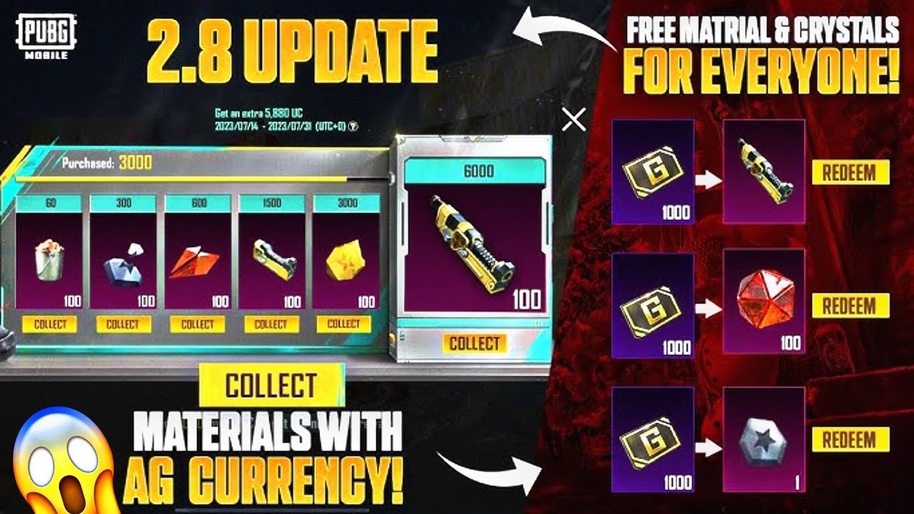 GET FREE MATERIALS & MYTHIC FORGE CRYSTAL | GET FREE UNLIMITED AG CURRENCY | FREE MATERIAL PUBGM