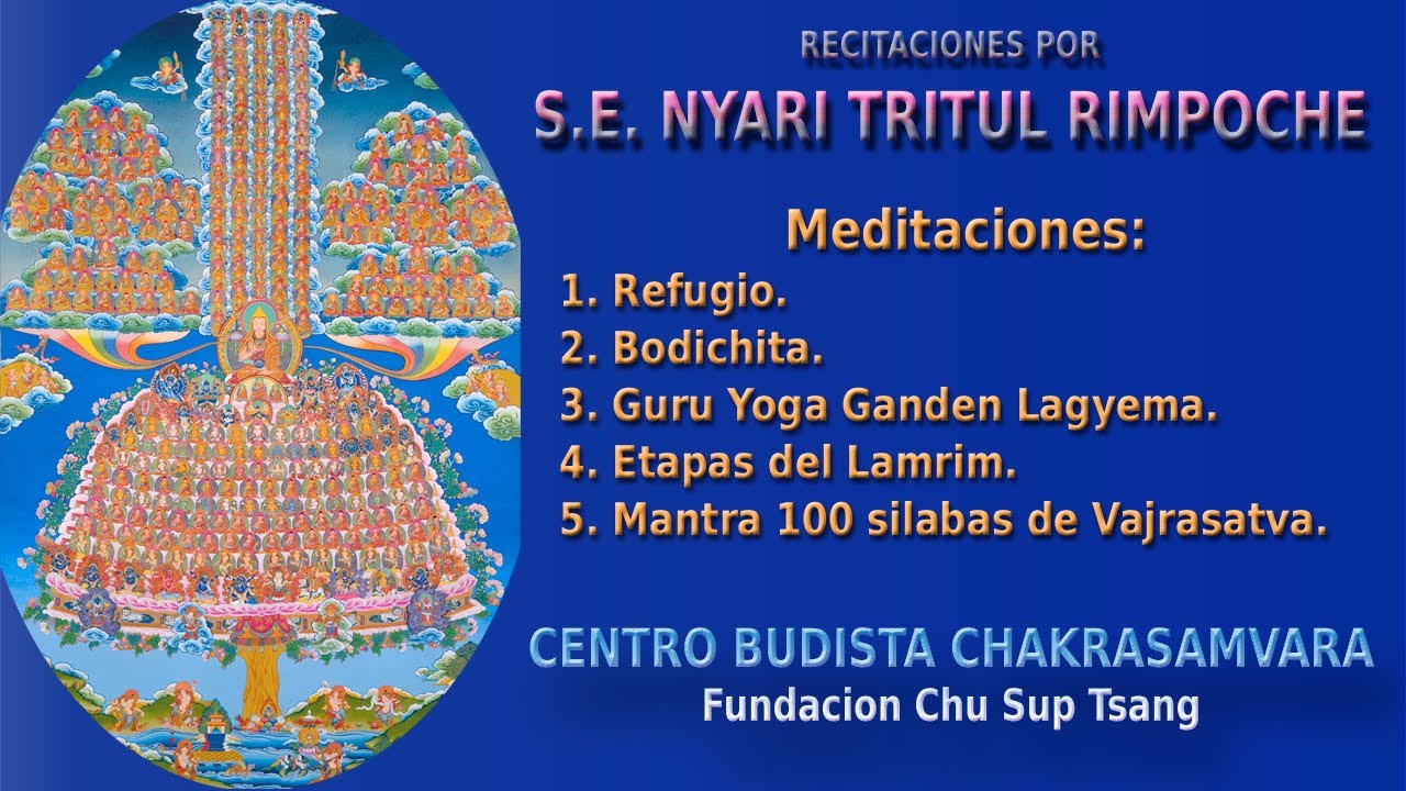 260122 Meditaciónes de: Refugio, Bodichita, Guru Yoga Ganden Lagyema, Lamrim y Mantra de Vajrasatva