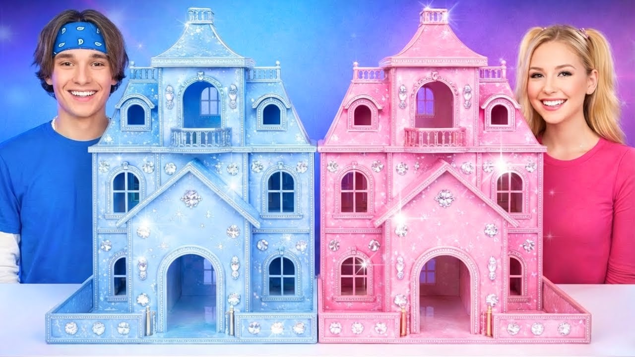 Розовый vs Синий: Переделка дома за 24 часа! 🏠✨ Чья комната лучше?