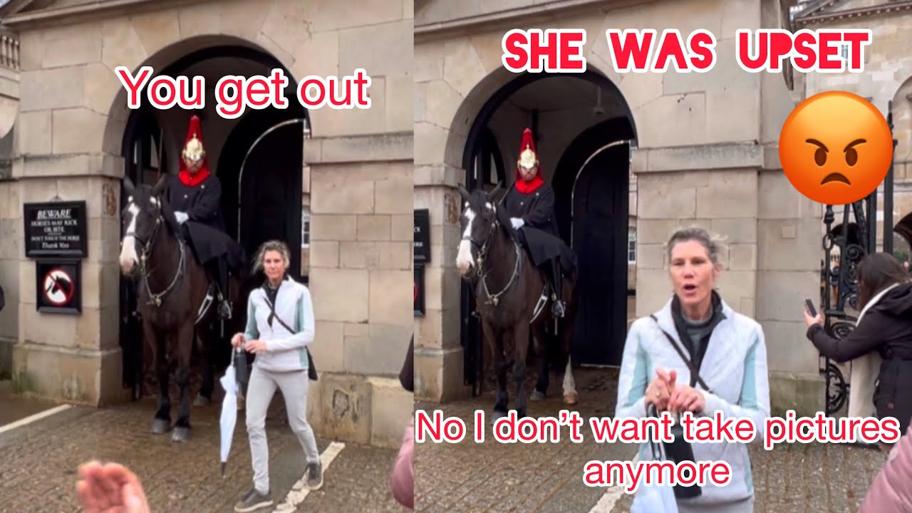 Angry woman ! She didn’t want her photo taken because the guard shouted at her