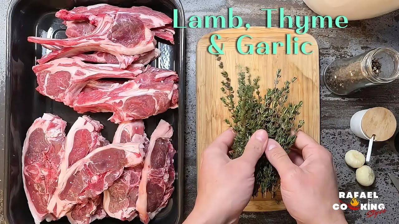 Marinating LAMB CHOPS with Thyme & Garlic 