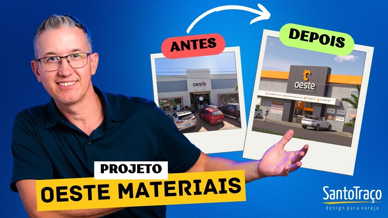 ANTES E DEPOIS - FACHADA OESTE MATERIAIS | SANTO TRAÇO