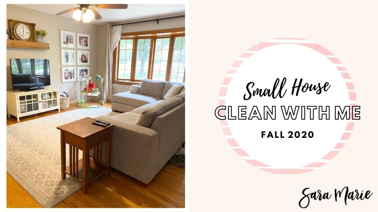 SMALL House Clean with Me | MESSY Kids Toys & Room | FALL 2020 | Sara Marie |
