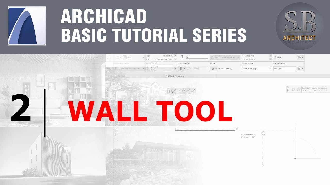Archicad Basic Tutorial 02 - Wall Tool
