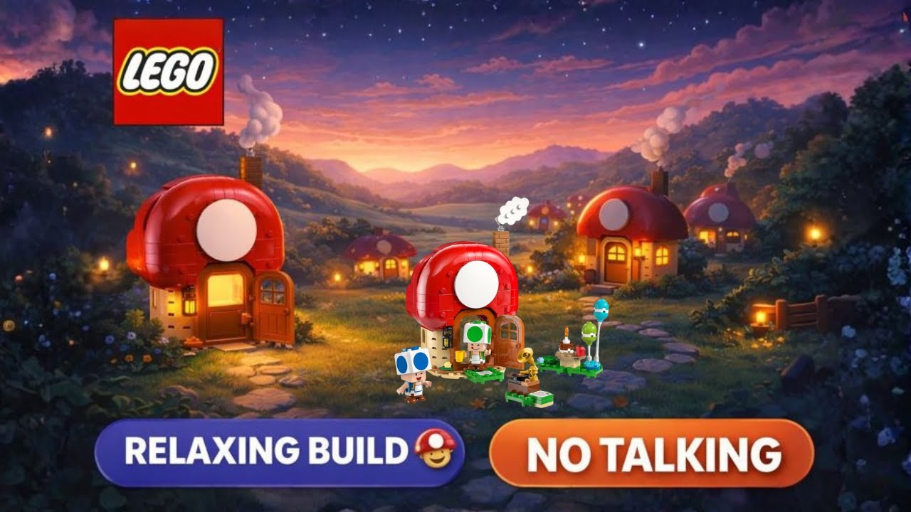 LEGO Super Mario Party at Toad’s House 🍄 | Relaxing Build Timelapse No Talking