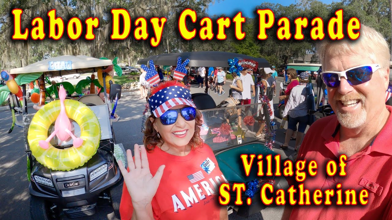 The Villages things to do. Labor Day Golf Cart Parade in Saint Catherine Village