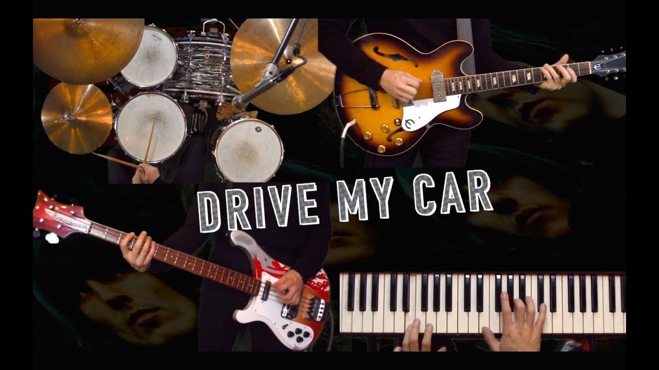Drive My Car - Guitar, Bass, Drums and Piano Cover - Instrumental