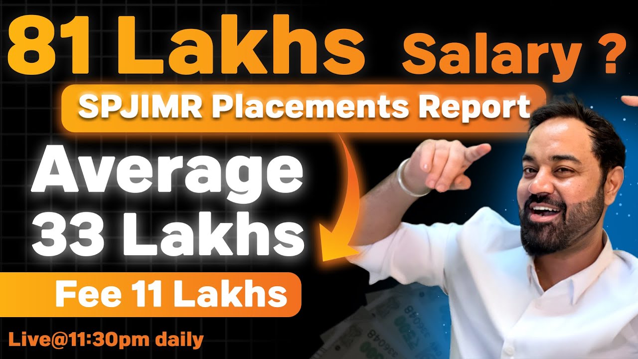 SPJain Mumbai placements Report OUT | HIGHEST package 81 Lakhs  | SPJIMR Admissions criteria