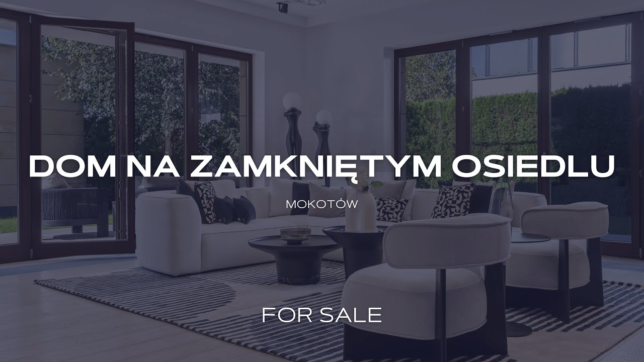 Nowoczesny dom na sprzedaż na zamkniętym osiedlu na granicy Mokotowa i Wilanowa