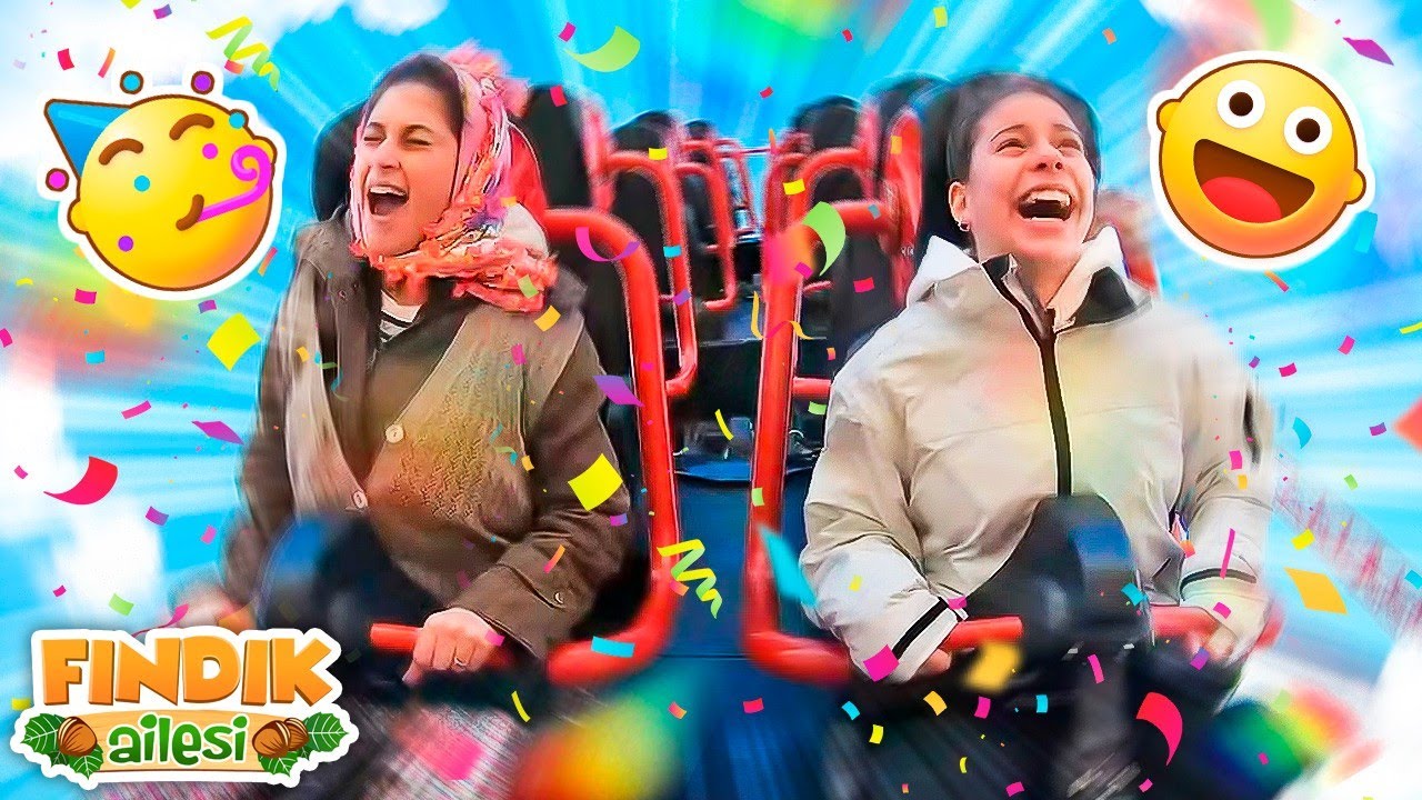 Fındık Ailesi - Babaanne ve çocuklar tema parkta eğleniyor! Eğlenceli oyunları izle!