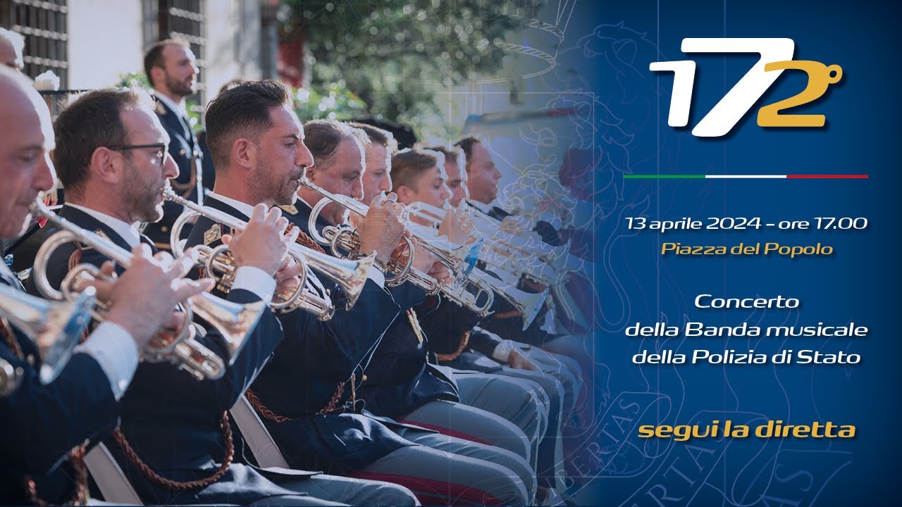 La Banda musicale della Polizia di Stato in concerto a piazza del Popolo