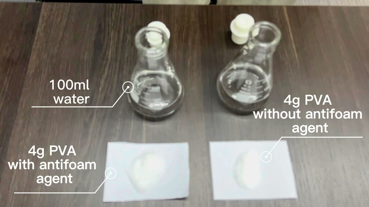 How to distinguish PVA defoam whether added anti-foaming agent?