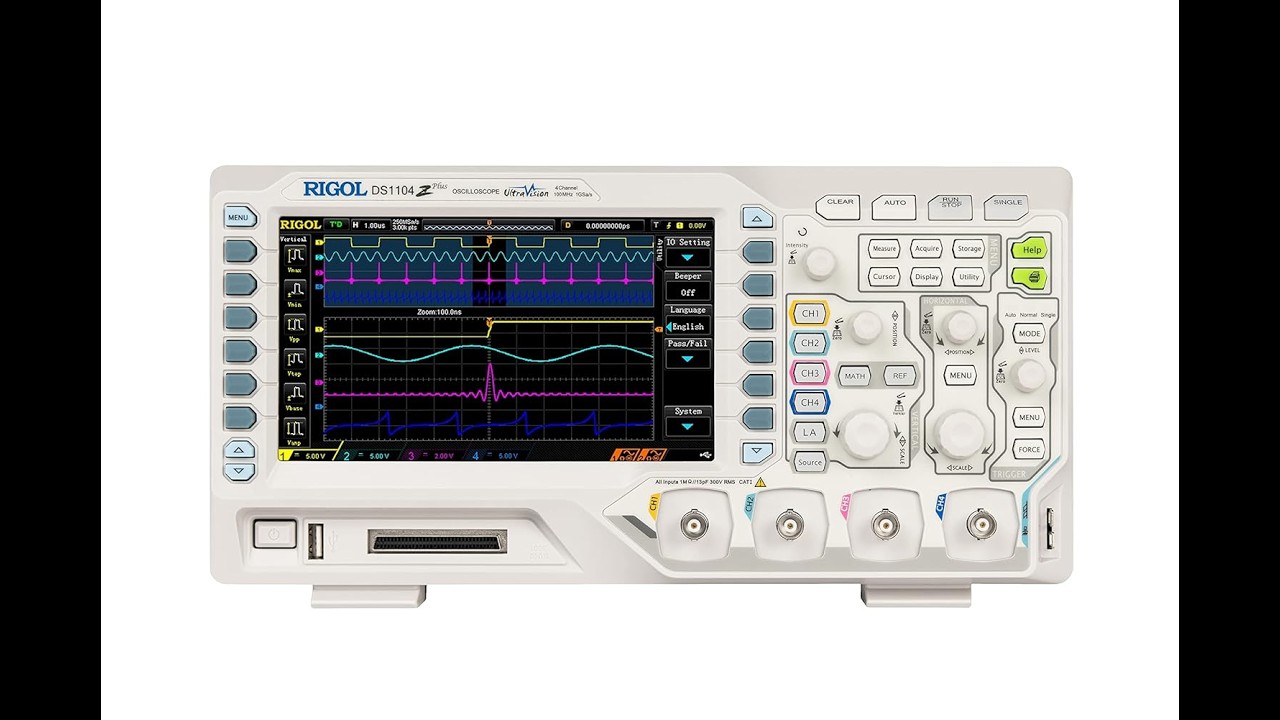 Review: Rigol DS1104Z-S Plus Oscilloscope — 100MHz, 4 Channels & Advanced Features!