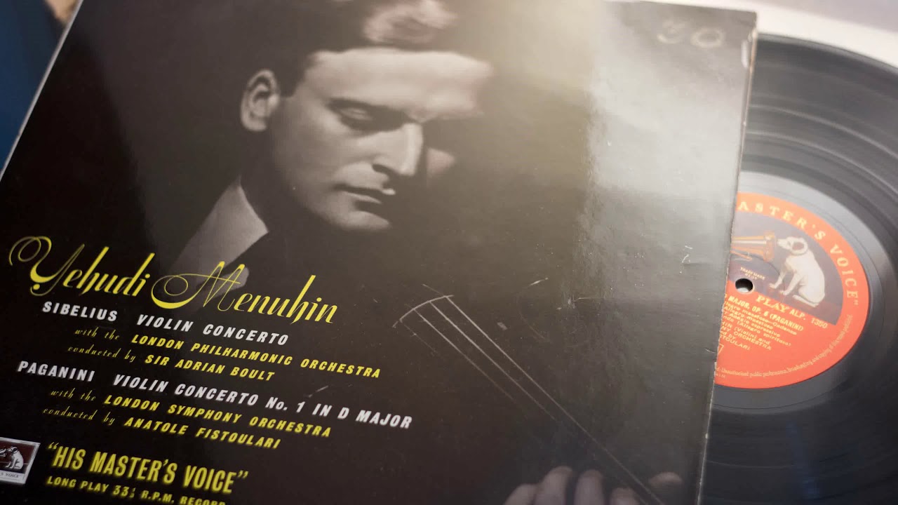 Sibelius Violin Concerto Yehudi Menuhin LPO Sir Adrian Boult 1955