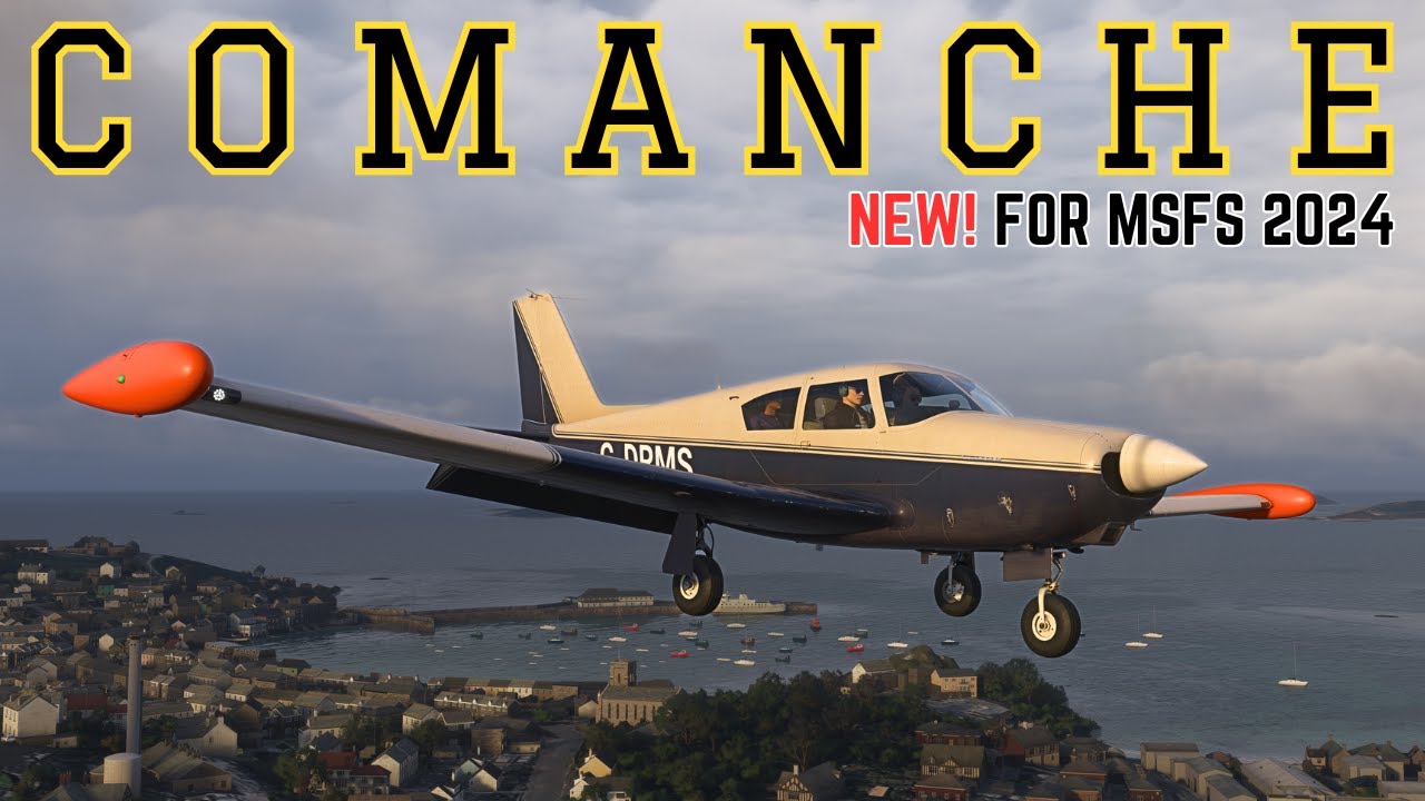 NEW A2A Simulations Piper Comanche 250 for MSFS2024 Review Flight Microsoft Flight Simulator 2024 4K