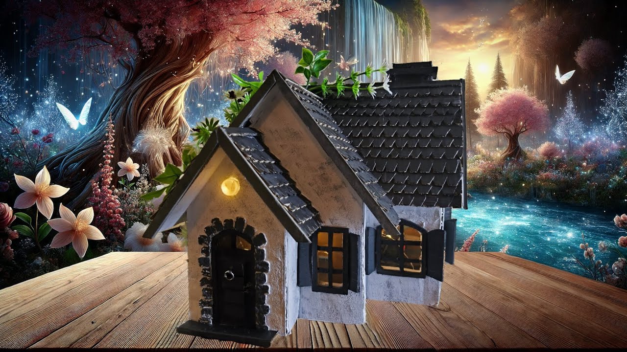 How I Built a Cute Mini House With Just Cardboard!