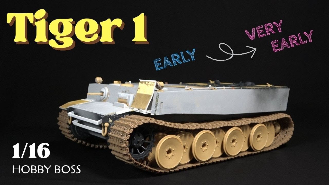#62 [1/16 Hobby Boss Tiger 1] 初期型から極初期型へ改造　プラモデル　製作動画