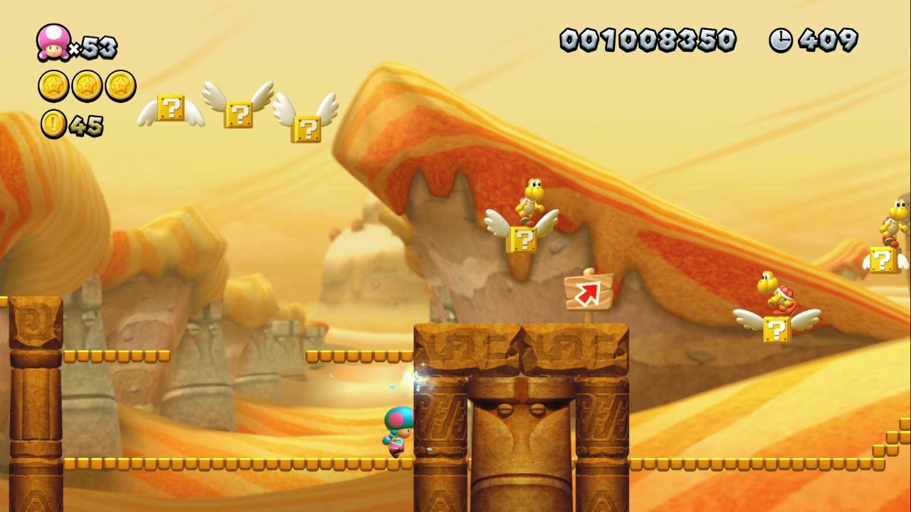 【NS】甜點沙漠 2-4 三星幣 【Mario U】 New 超級瑪利歐兄弟 U 豪華版