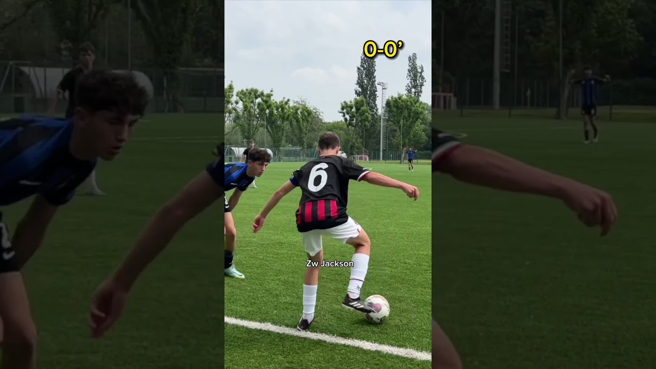 ⚽HO OSSERVATO il MILAN U14 con ZW JACKSON nel DERBY CHAMPIONS con l' INTER U14!! #shorts