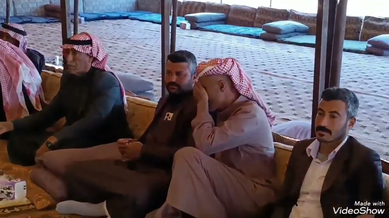 عشيره اللهيب بضيافه علي،الجديع وبحضور وجهاء عشيره الراشد وقبيله شمر بعد الصلح مع الكراف الدخل الراشد