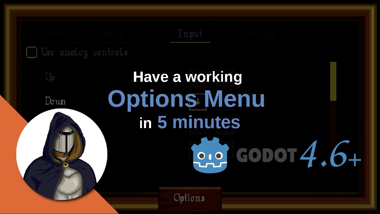 Have a working options menu in 5 minutes