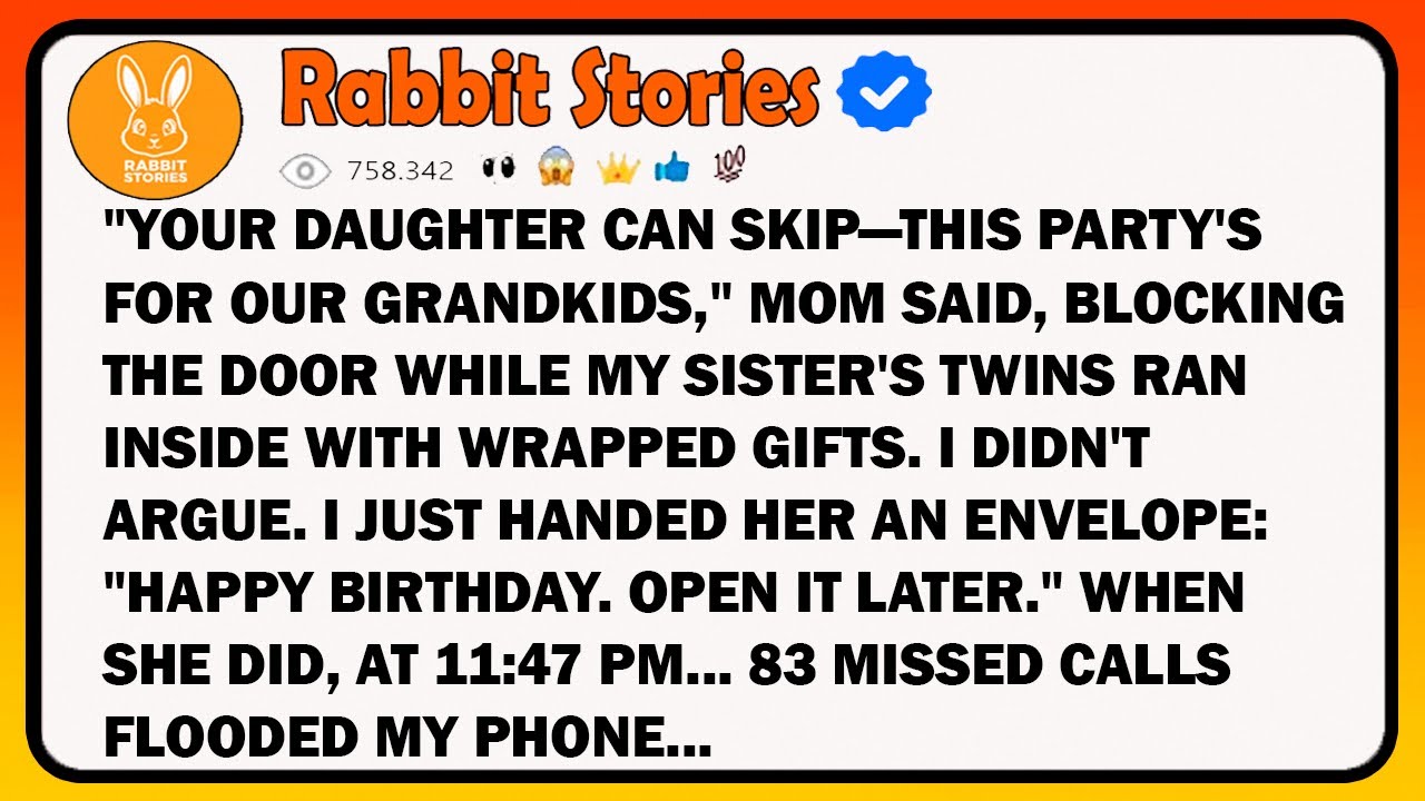 "Your Daughter Can Skip—This Party's For Our Grandkids," Mom Said, Blocking The Door While My...