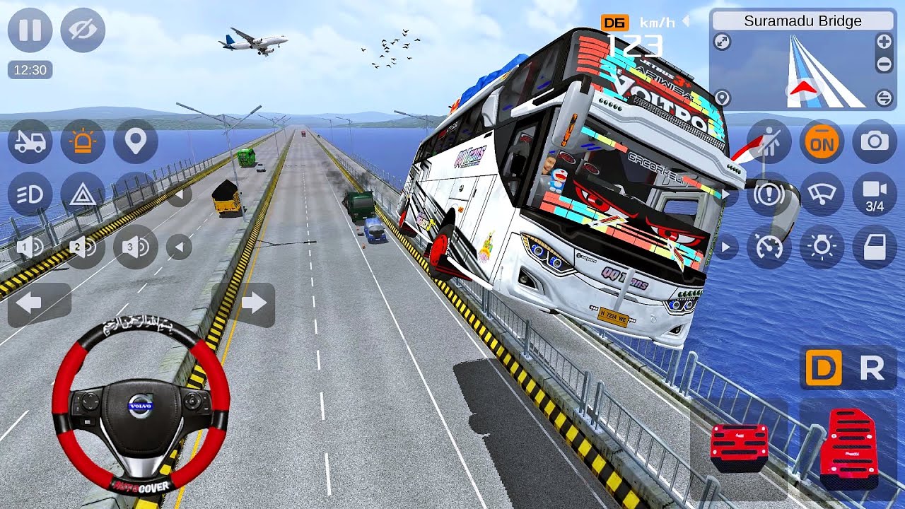 Bus Pariwisata QQ Trans Voltron Full Muatan Terbang Ke Langit Yang Biru