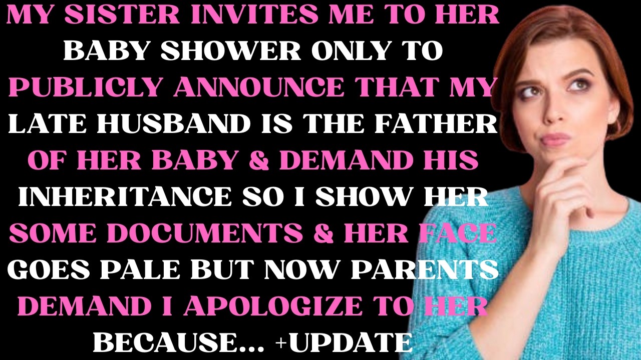 My sister invites me to her baby shower only to publicly announce that my late husband is the father