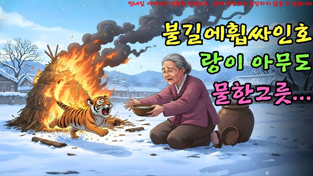 👌잠자기전 듣는 옛날이야기 1시|불길에 휩싸인 호랑이, 아무도 물 한 그릇 내밀지 않았다… 끝내 손을 내민 한 할머니ㅣ옛날이야기 ㅣ민담 ㅣ오디오북ㅣ전설ㅣ설화 ㅣ야담