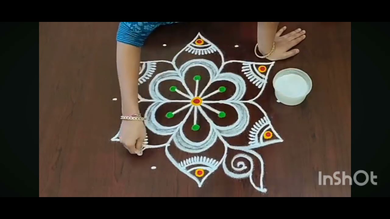 Easy modern rangoli #trending #trendingshorts #latest #2025 