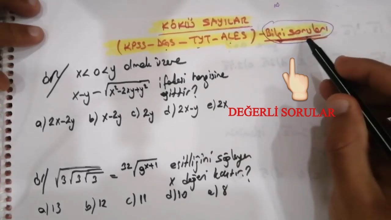 Köklü sayılar konusunda yaygın olarak yapılan hatalar soru çözüm-3 I MAT ZAMANI