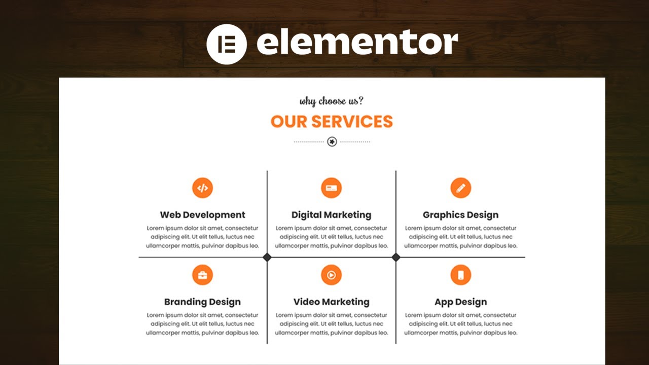How to Design a Creative Responsive Services Section using Elementor
