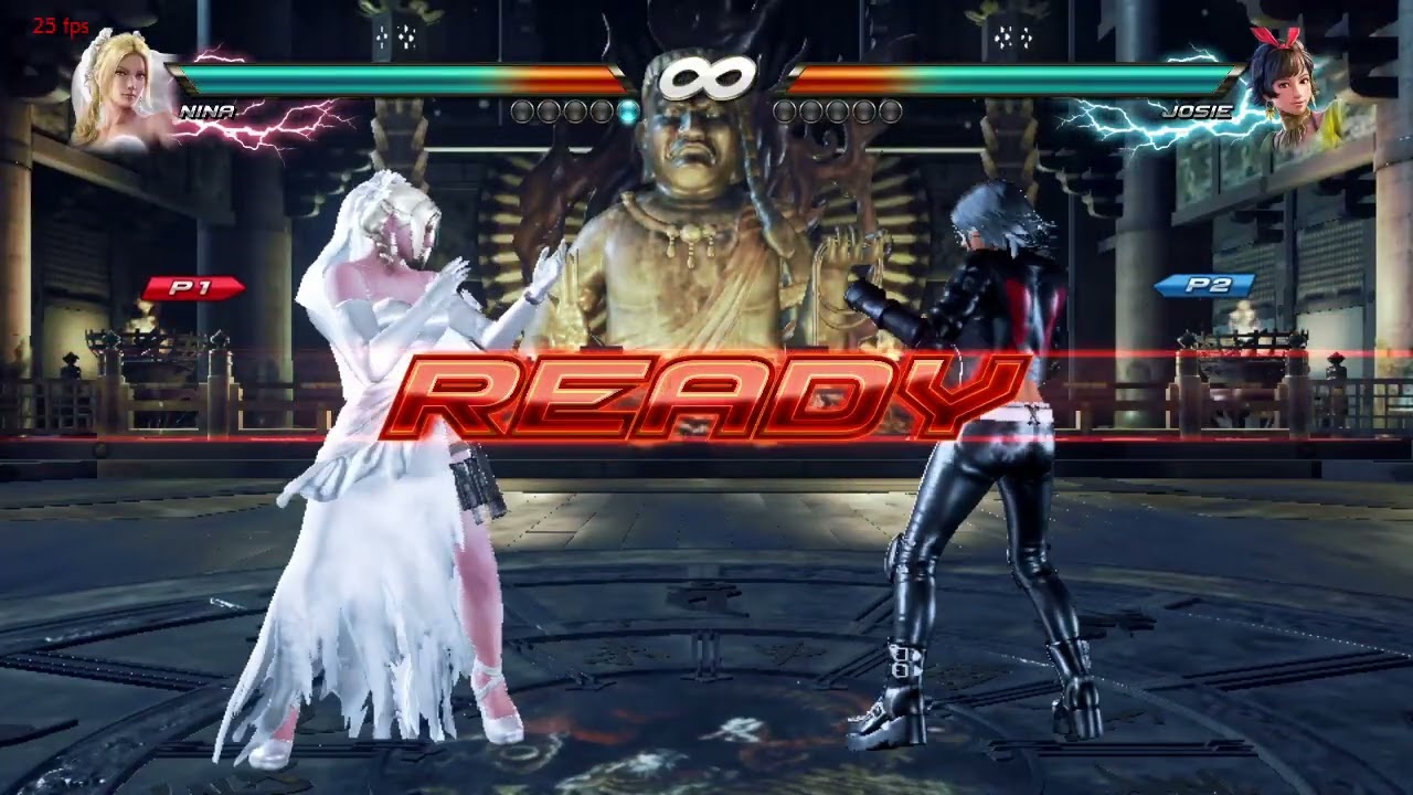 Tekken 7 Nina's Bad Habit Counter Hit on Josie (custom Black Outfit )