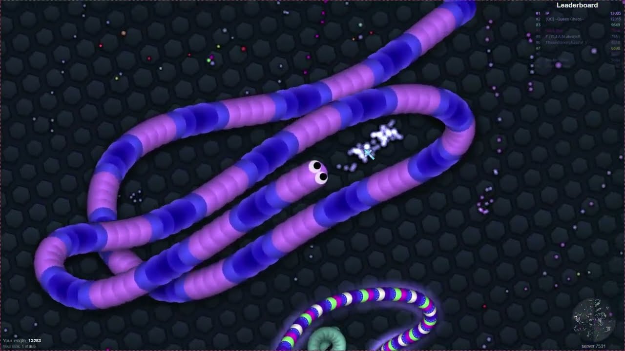DEADLY KILLER Snake DESTROYS Server! - Epic Slitherio Moments!