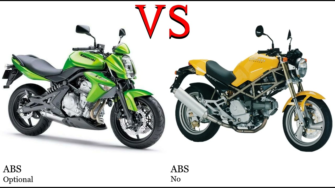 Kawasaki ER 6n vs Ducati Monster 600 Test specification comparison