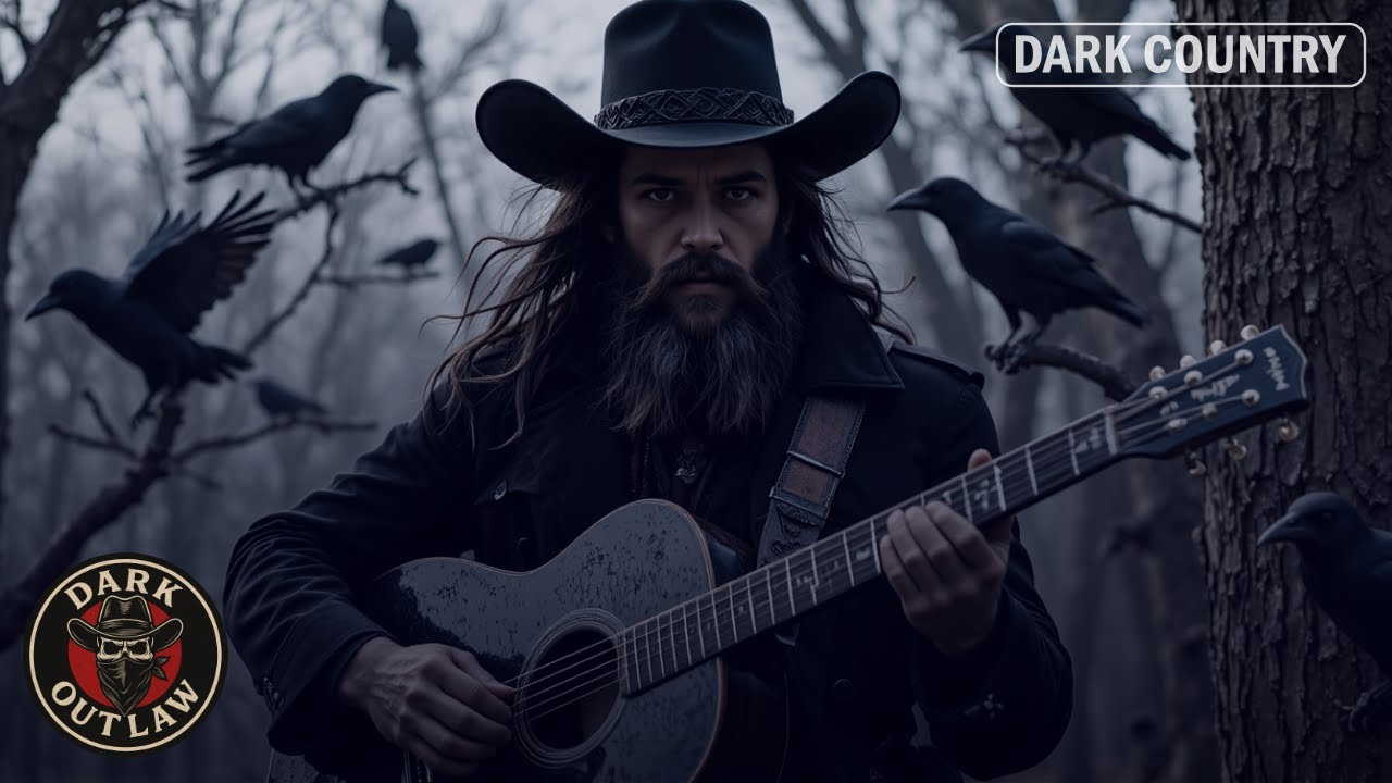 BLACK CROWS - Dark Country Music | Dark Outlaw Country Songs (LYRIC VIDEO) (NEW RELEASE)