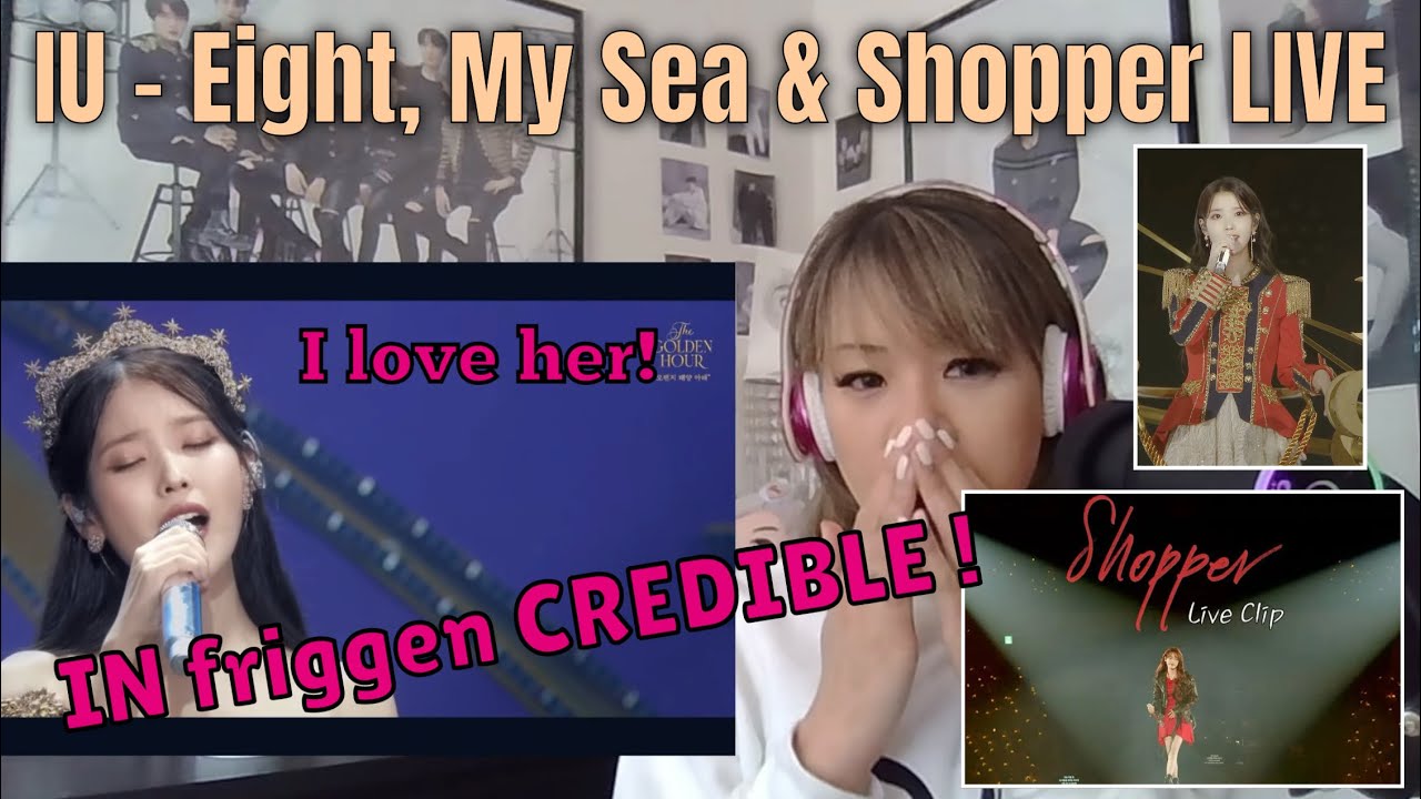 THE QUEEN! Reacting to IU 'Eight', 'My Sea' The Golden Hour Concert and 'Shopper' Live Performance