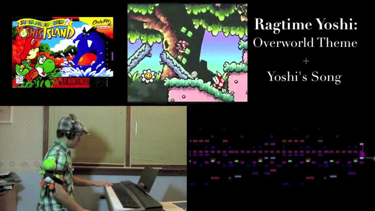 Ragtime Yoshi: Overworld Theme (Yoshi's Island) + Yoshi's Song - played by krissalad