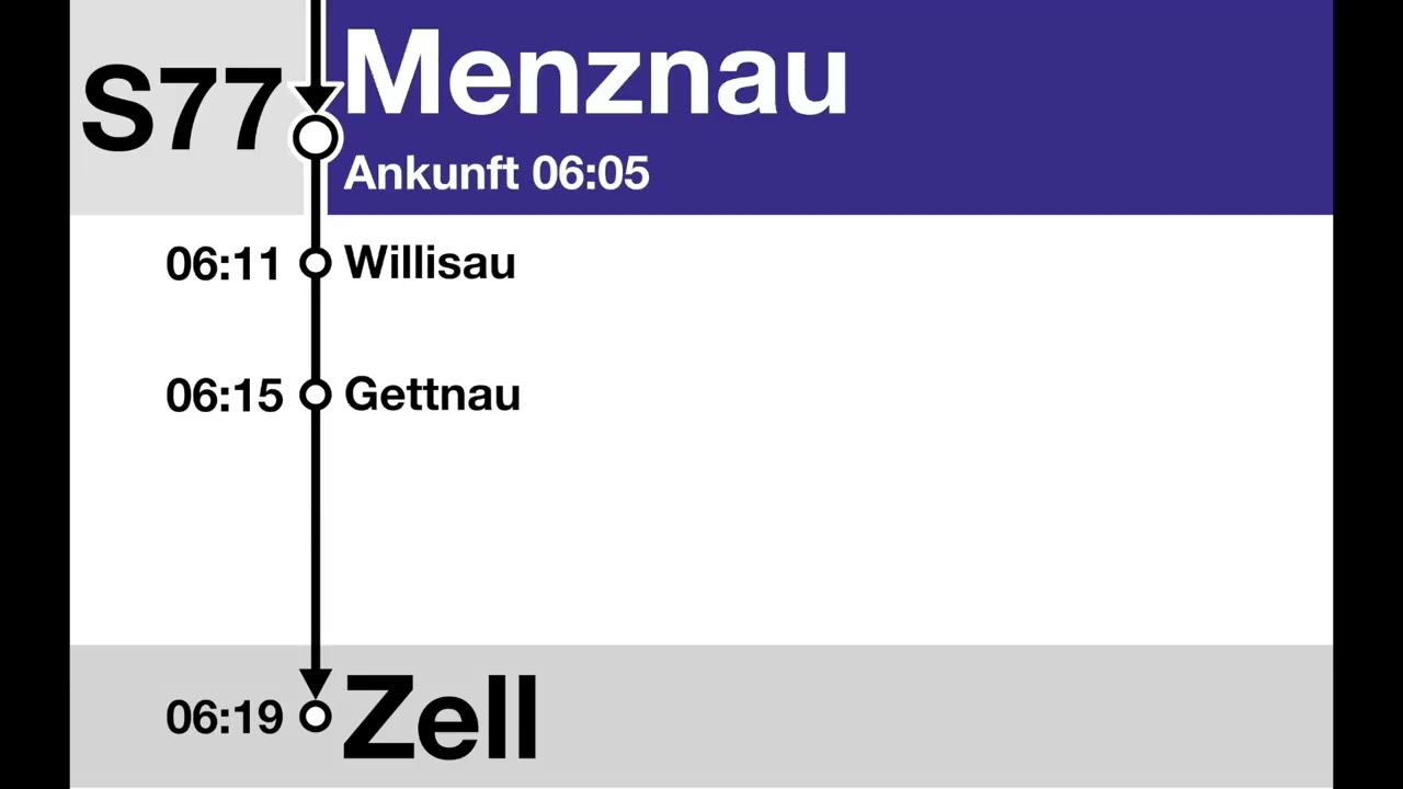BLS Ansagen • S77 (HVZ) • Wolhusen – Zell LU